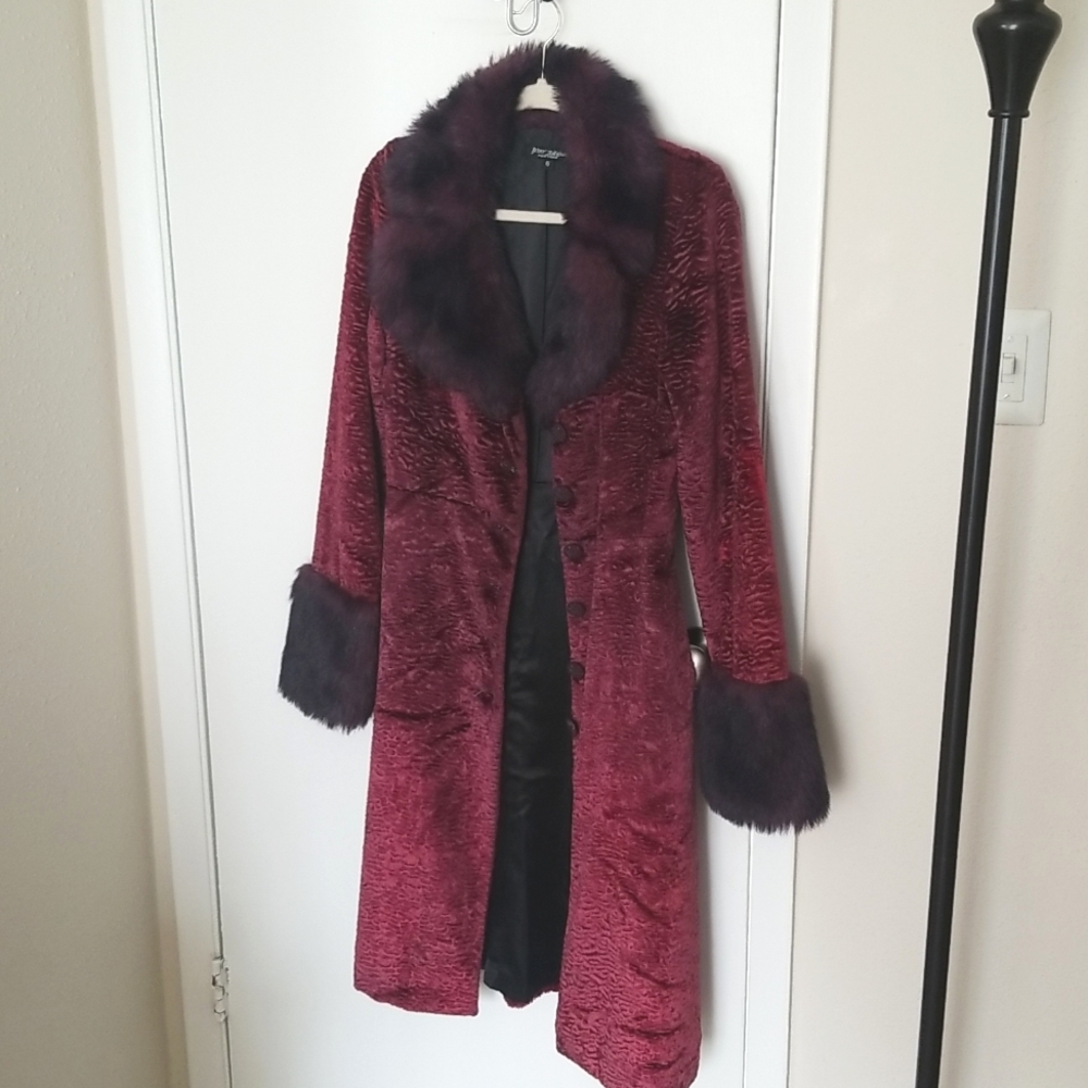 Betsy Johnson Y2K fur coat
